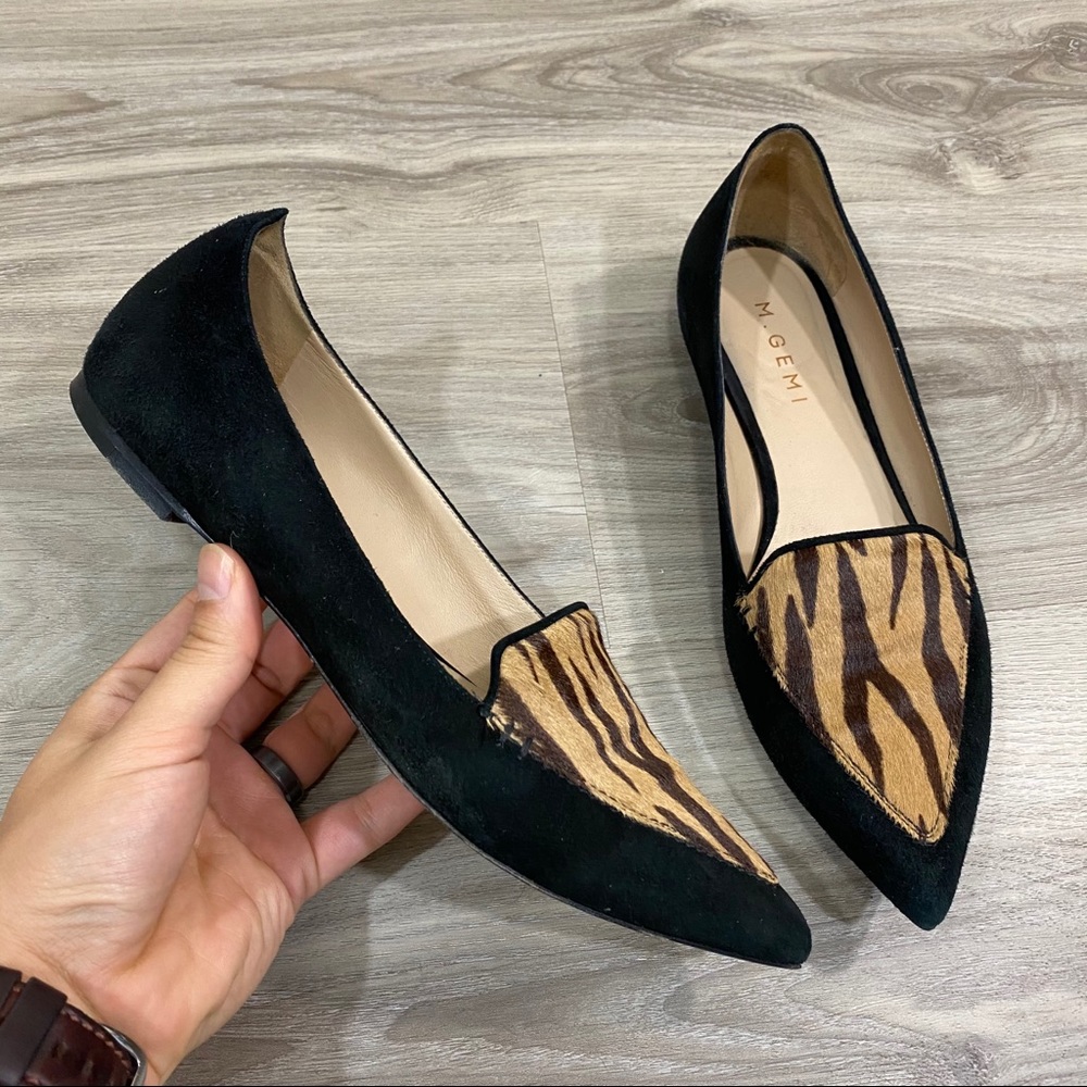 M. Gemi The Stellato Tiger Pony Hair Flat Loafer - Picture 2 of 12